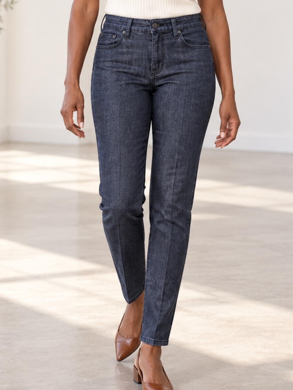 NYDJ Samantha Dark Blue Skinny Jeans
